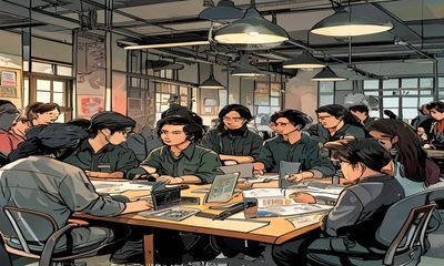 无翼鸟漫画汉化组工作现场，多人协作翻译校对的团队工作氛围